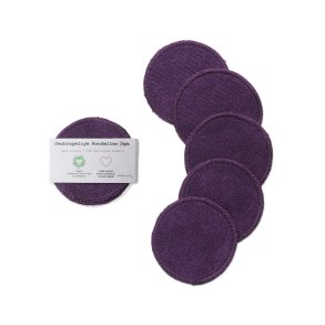 kologiske bomulds rondeller - 5 stk. i Deep Purple 