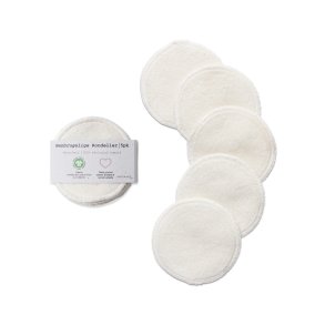 kologiske bomulds rondeller - 5 stk. i Naturhvid 