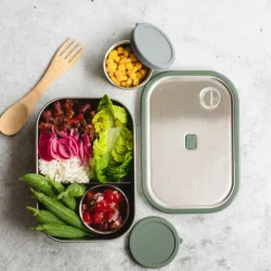 Snack Container - Dark Grey / Tropical Green