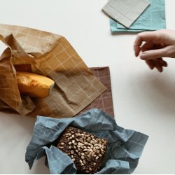 Bivoks papir  Cold Marine Stripe  Pakke med 3 stk.